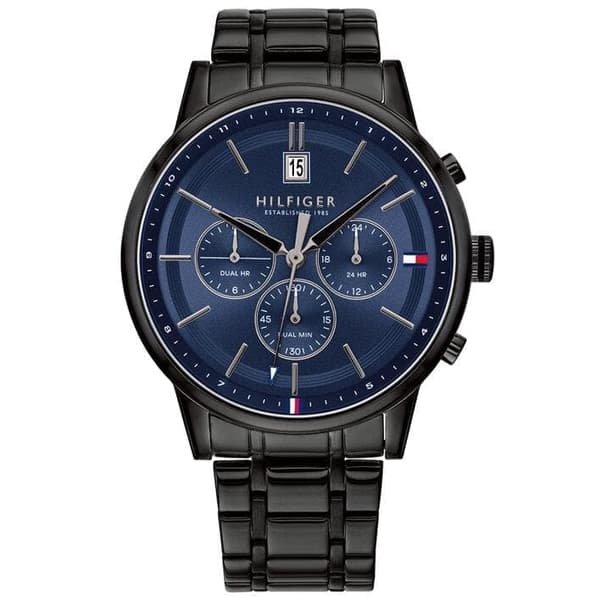 Tommy Hilfiger 1791633 Chronograph musta/sininen miesten kello fi
