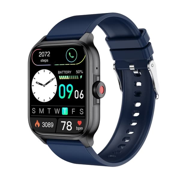 INF Smartwatch med puls, blodtryk, blodoxy, skridttæller Sort