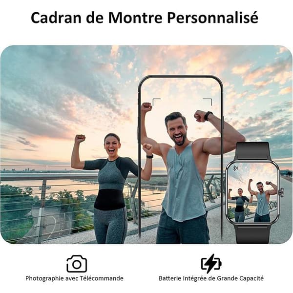Blackview R50 Connected Watch med Bluetooth Ring SmartWatch Fitness Activity Tracker Musikkontroll - Svart
