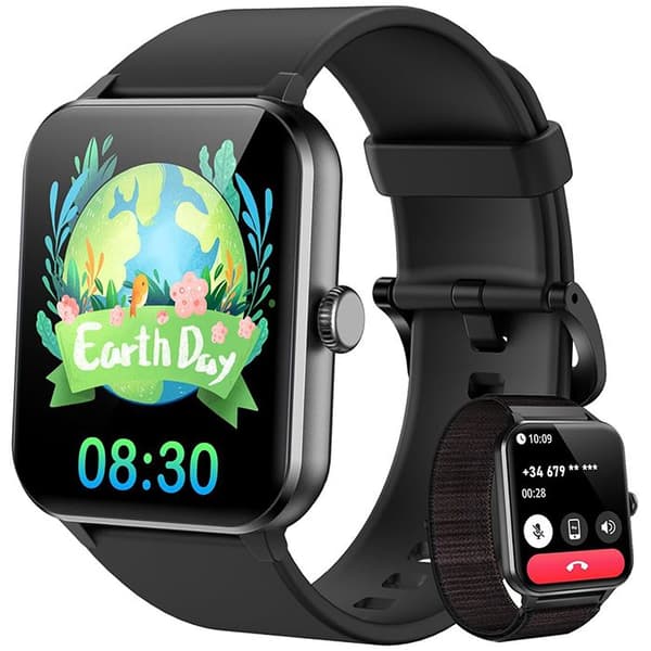 Blackview R50 Connected Watch med Bluetooth Ring SmartWatch Fitness Activity Tracker Musikkontroll - Svart