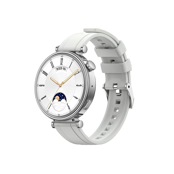 XO GT4 Mini smartwatch med 1,32" AMOLED-skærm og IP68-klassificering - Sølv