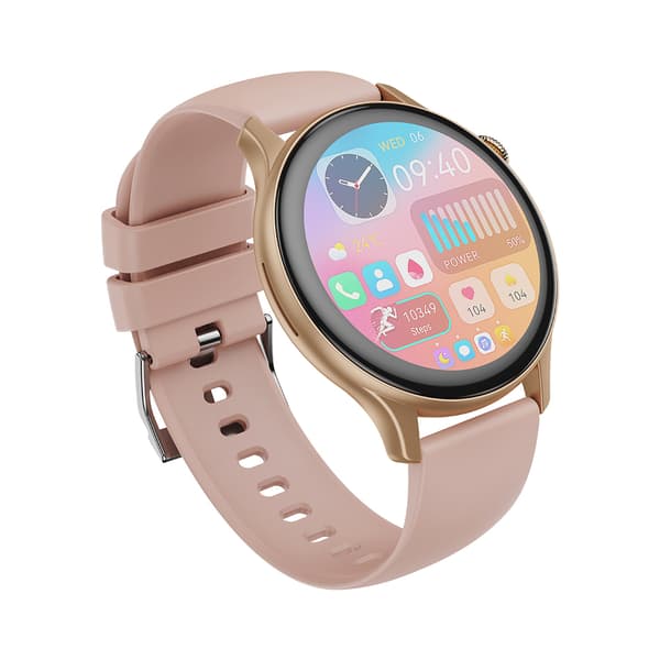 XO J6 smartklokke med 1,43" AMOLED-skjerm og IP68-klassifisering - Rosegold