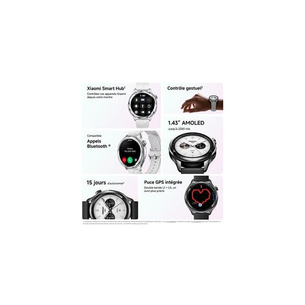 Smartwatch - Xiaomi - Watch S4 - AMOLED-skärm 1,43'' - Inbyggd GPS - Batteritid 15 dagar