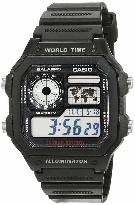 Klocka - CASIO - AE-1200WH-1AVEF - Chronograf - Alarm - Vattentålig 10 Bar