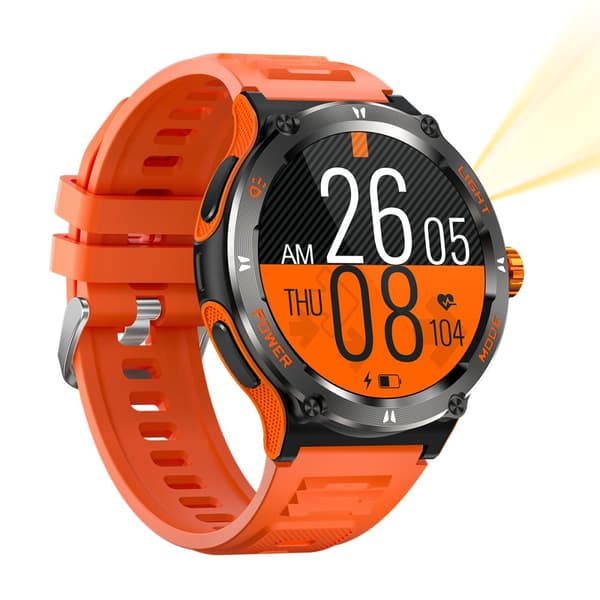 INF Smartwatch kuntoilun seurannalla, sykemittarilla ja unen seurannalla Oranssi