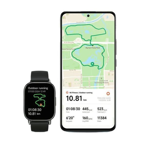 XIAOMI Redmi Watch 5 Lite - Svart - AMOLED-skärm - 18 till 19 dagars batteritid
