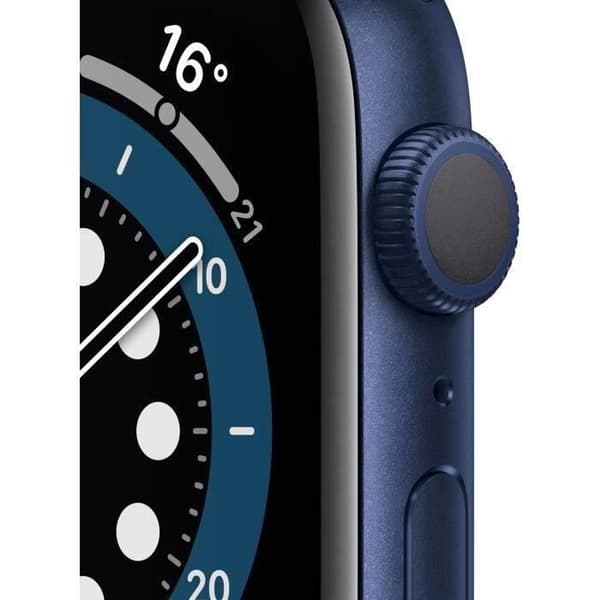 Apple Watch Series 6 GPS - 44mm blå aluminiumfodral - Intense Blue rem (2020) - Renoverad - Bra skick- REFURBISHED