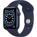 Miniatyrbild 1 av 4: Apple Watch Series 6 GPS - 44mm blå aluminiumfodral - Intense Blue rem (2020) - Renoverad - Bra skick- REFURBISHED