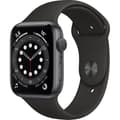 Miniatyrbild 1 av 4: Apple Watch Series 6 GPS - 44mm Space Grey aluminiumfodral - Svart band (2020) - Renoverad - Bra skick- REFURBISHED