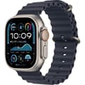 Miniatyrbild 1 av 6: Apple Watch Ultra 2 GPS+Cellular 49mm Naturligt Titan - Armband Navy Ocean Band (2024) - Renoverad - Utmärkt skick- REFURBISHED