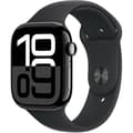 Miniatyrbild 1 av 6: Apple Watch Series 10 GPS + Cellular - 46 mm - Aluminium Jet Black - Armband Svart M/L (2024) - Rekonditionerad - Utmärkt skick- REFURBISHED