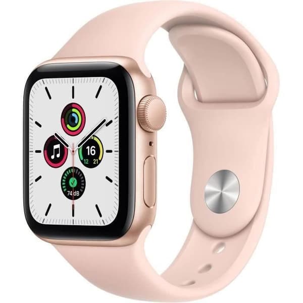 Apple Watch SE GPS - 40mm guld aluminiumfodral - Rose des Sables armband (2020) - Renoverad - Utmärkt skick- REFURBISHED