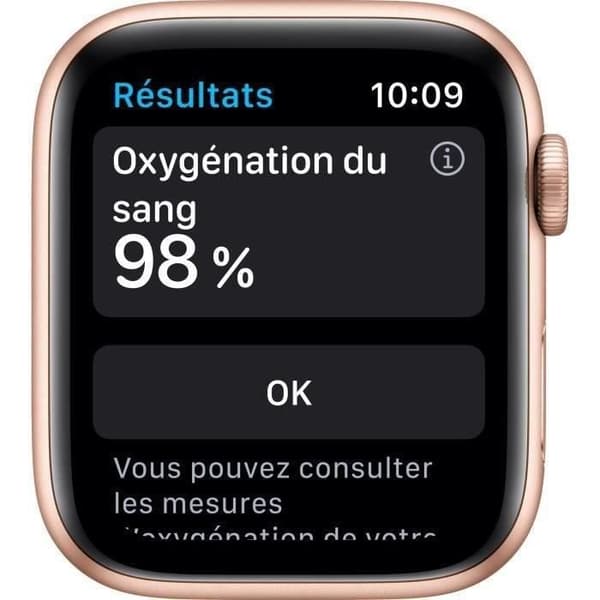 Apple Watch Series 6 GPS - 44mm guld aluminiumfodral - Rose des Sables armband (2020) - Renoverad - Bra skick- REFURBISHED