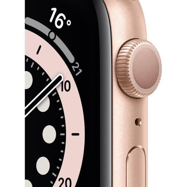 Apple Watch Series 6 GPS - 44mm guld aluminiumfodral - Rose des Sables armband (2020) - Renoverad - Bra skick- REFURBISHED