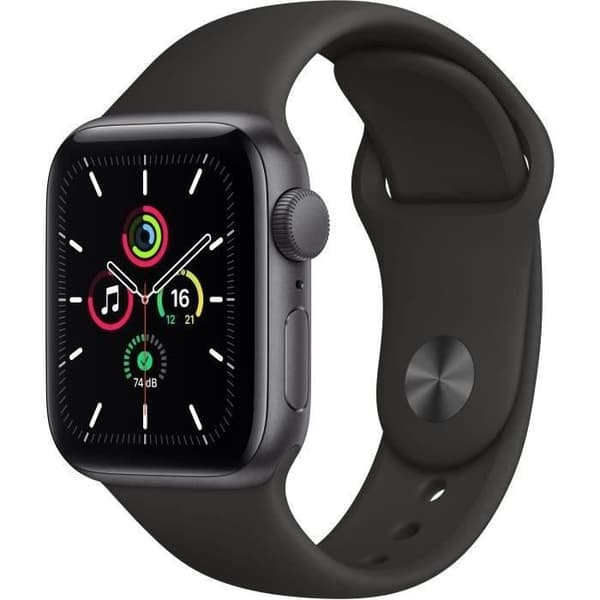 Apple Watch SE GPS - 40mm Space Grey aluminiumfodral - Svart band (2020) - Renoverad - Utmärkt skick- REFURBISHED