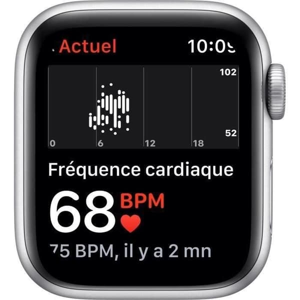Apple Watch SE GPS - 40mm Silver aluminiumfodral - Vit band (2020) - Renoverad - Bra skick- REFURBISHED