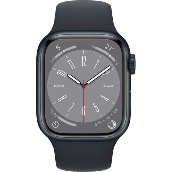 Apple Watch Series 8 GPS - 41mm - Midnight Aluminium-kapsling - Midnight Sport Band (2022) - Återvunnet - Utmärkt skick- REFURBISHED