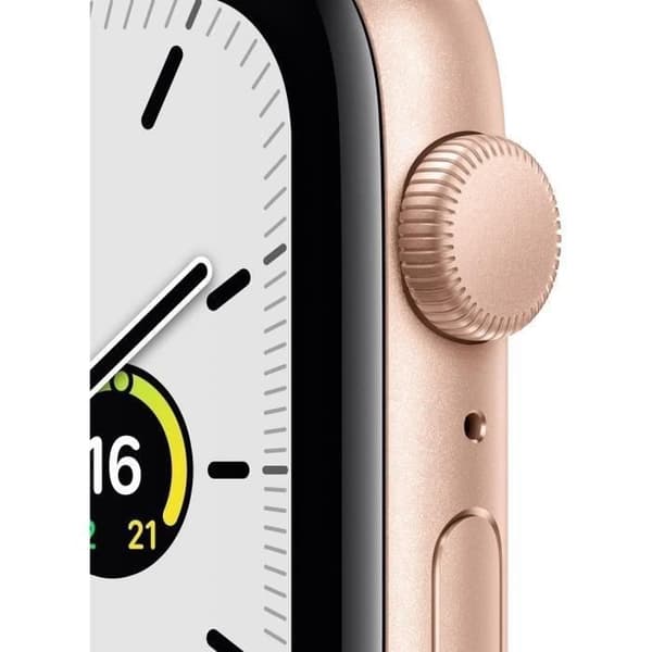 Apple Watch SE GPS - 44mm guld aluminiumfodral - Rose des Sables armband (2020) - Renoverad - Bra skick- REFURBISHED
