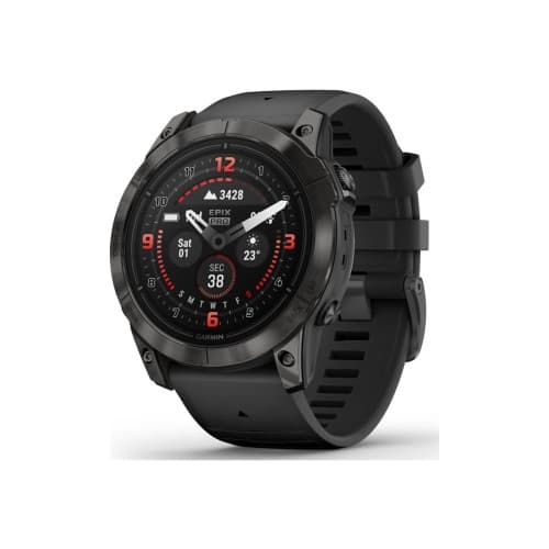 Garmin epix Pro Sapphire Edition 2a generation - titanium carbon gray DLC - Ja smart klocka med band - svart - 32 GB