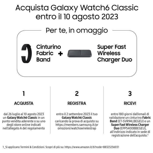 Samsung R960 Galaxy Watch6 Classic, 47 mm, svart