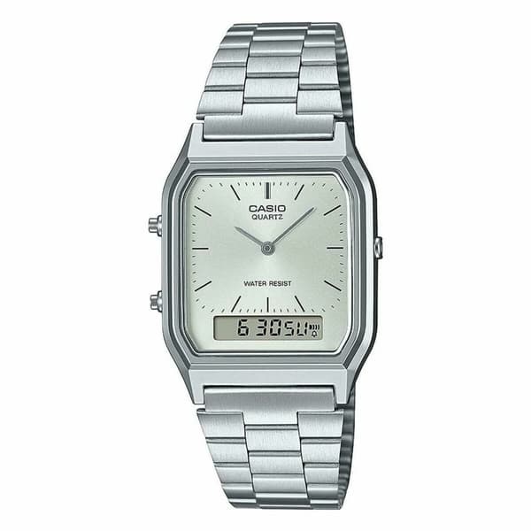 Damklocka Casio AQ-230A-7AMQYES Vit Silvrig