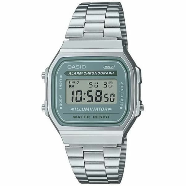 Unisex kellot Casio A168WA-3AYES Vihreä Hopeinen (Ø 35 mm)