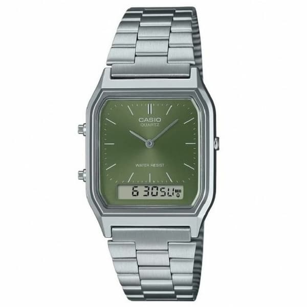Unisexklocka Casio AQ-230A-3AMQYES Grön Silvrig