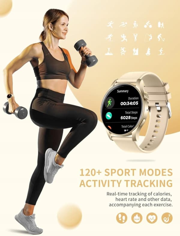DAMES SMARTWATCH TIL EN PIGEGAVE AMOLED SILIKONE SMART ARMBÅND