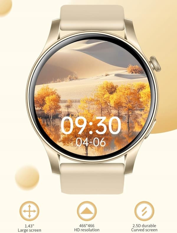 DAMES SMARTWATCH TIL EN PIGEGAVE AMOLED SILIKONE SMART ARMBÅND