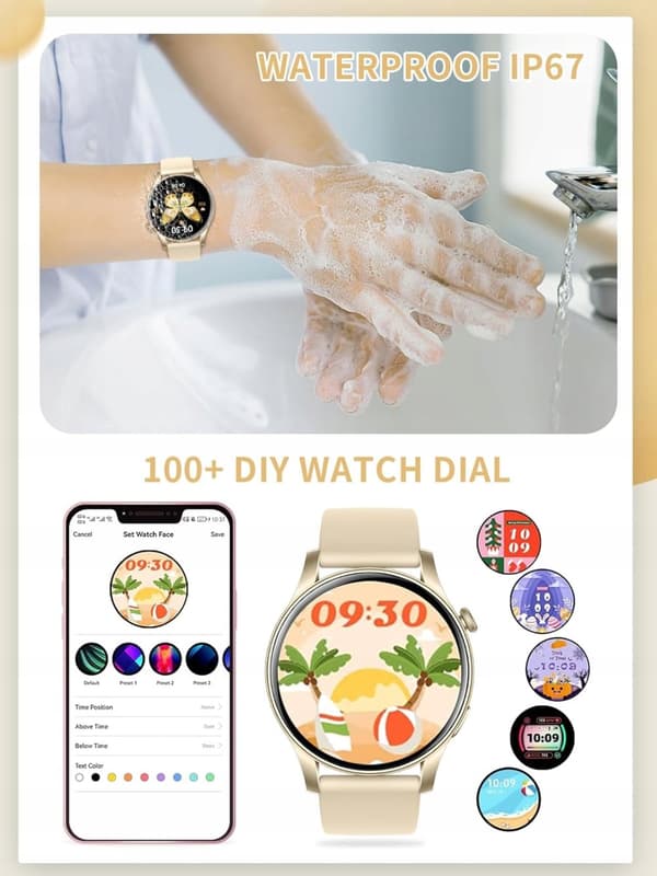 DAMES SMARTWATCH TIL EN PIGEGAVE AMOLED SILIKONE SMART ARMBÅND