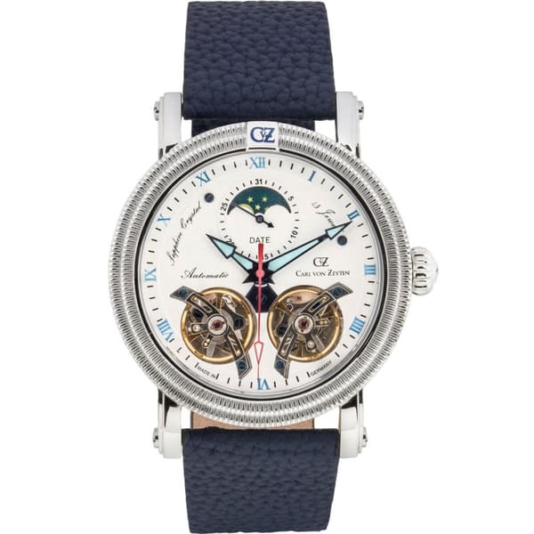 Mens Watch Carl Von Zeyten CVZ0085WHS, Automatic, 46mm, 5ATM