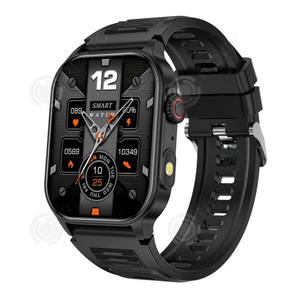 INN Smart Watch Connected Herr Dam Sportig med Bluetooth IP68 Vattentät Smartwatch 2,01 tums HD-skärm med ficklampa