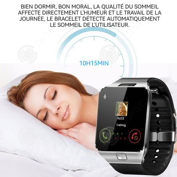 INN Smart Watch Dam Herr Sport 1,56 tum Silver Smart Phone Watch Smartwatch med Bluetooth Call SIM-kort