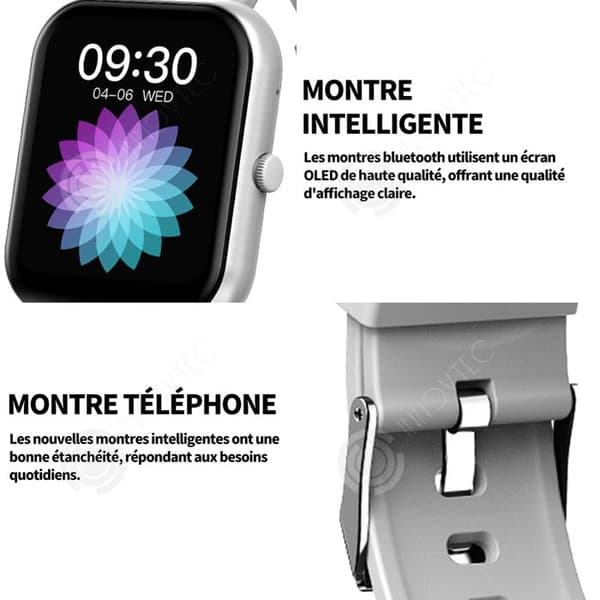 INN Smart Watch 8x3x3cm 1,83 tums ansluten klocka dam män sportklocka samtal ringer smart sportklocka