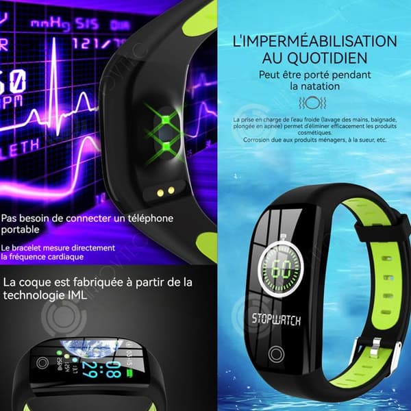 INN Smart Watch 7-10 timmar kontinuerligt Använd smartwatch bluetooth-klocka hälsoövervakning träningsfrekvensklocka