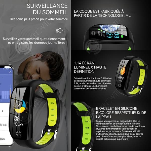 INN Smart Watch 7-10 timmar kontinuerligt Använd smartwatch bluetooth-klocka hälsoövervakning träningsfrekvensklocka