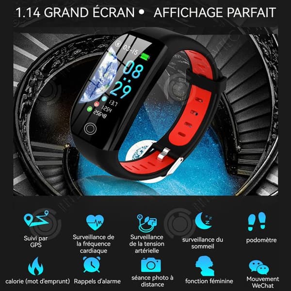 INN Smart Watch 7-10 timmar kontinuerligt Använd smartwatch bluetooth-klocka hälsoövervakning träningsfrekvensklocka