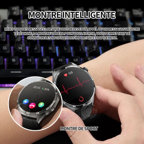 INN Smart Watch 440mah 1,43 tum smart klocka dam män sportklocka samtal ringer smart sportklocka