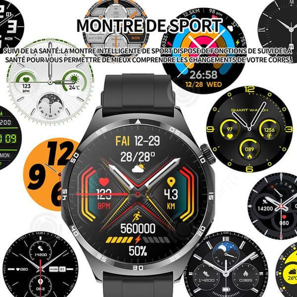 INN Smart Watch 440mah 1,43 tum smart klocka dam män sportklocka samtal ringer smart sportklocka