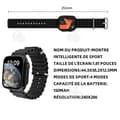 Miniatyrbild 4 av 4: INN Smart Watch 4 lägen 1,81 tums ansluten klocka dam män sportklocka samtal ringer ansluten sportklocka