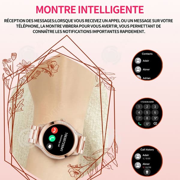 INN Smart Watch 150mah 1,19 tums ansluten klocka dam män sportklocka samtal ringer smart sportklocka