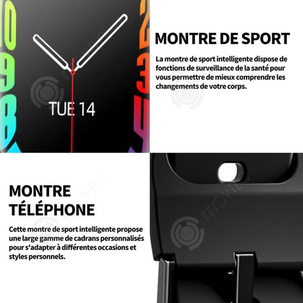INN Smart Watch 380mah 1,95 tums ansluten klocka dam män sportklocka samtal ringer smart sportklocka n