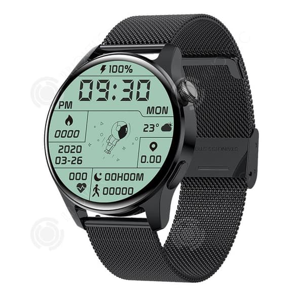 INN Smart Watch Smart Watch Bluetooth Call Sports Watch 360x360 IPS Watch Diameter 36-40mm Magnetisk laddning Svart