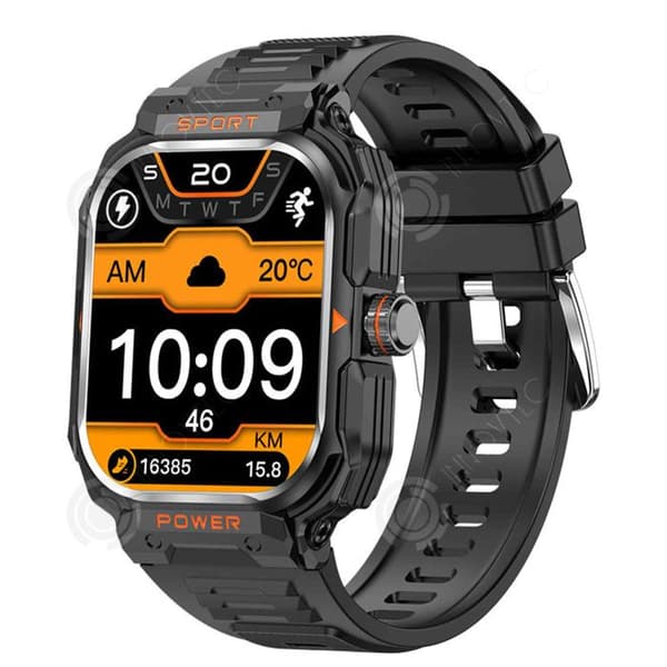 INN Smart Watch 4,2x1,41cm 2,01 tum HD-upplösning 240x296 BT4.0/5.2 med hörlurar Vattentät hälsoövervakning