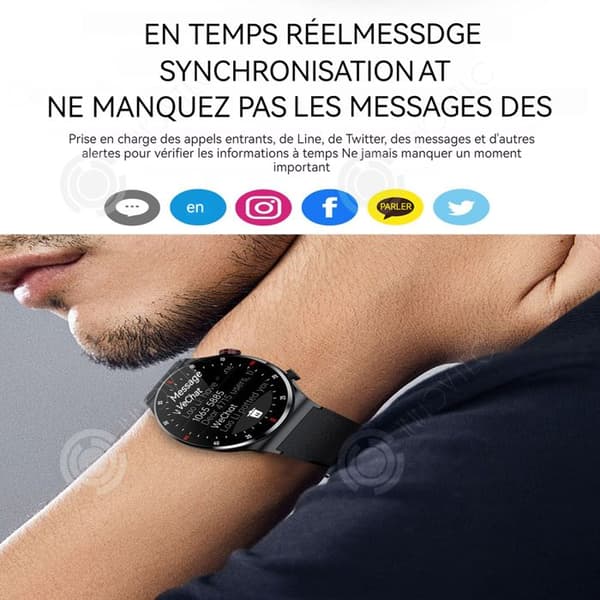 INN Smart klocka 5-7 dagars passningstid smartklocka bluetooth klocka hälsoövervakning träningsfrekvens bluetoo klocka