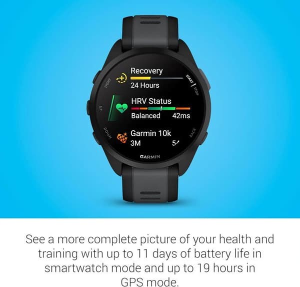 Garmin Forerunner Löpande smartklocka - Svart och Grå