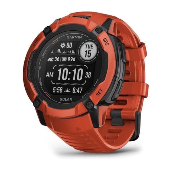 Ansluten GPS-klocka - GARMIN - Instinct 2X Solar Red