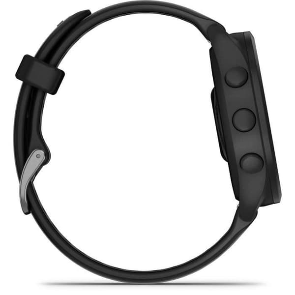 Ansluten GPS-klocka - GARMIN - Forerunner 165 - 1,2" - Svart med svart och grå rem