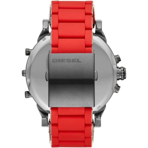 DIESEL HERR 57MM rem & väska i rostfritt stål QUARTZ WATCH DZ7370
