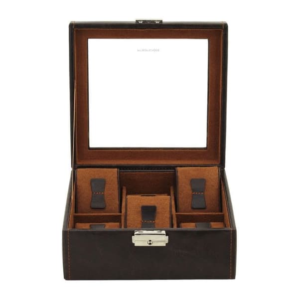 Box för 6 klockor - Friedrich 23 - Bond - Brun - Glaserad